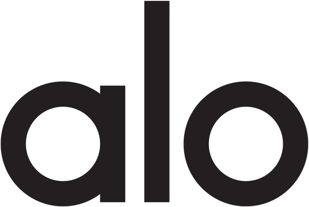 Black alo logo on transparent background