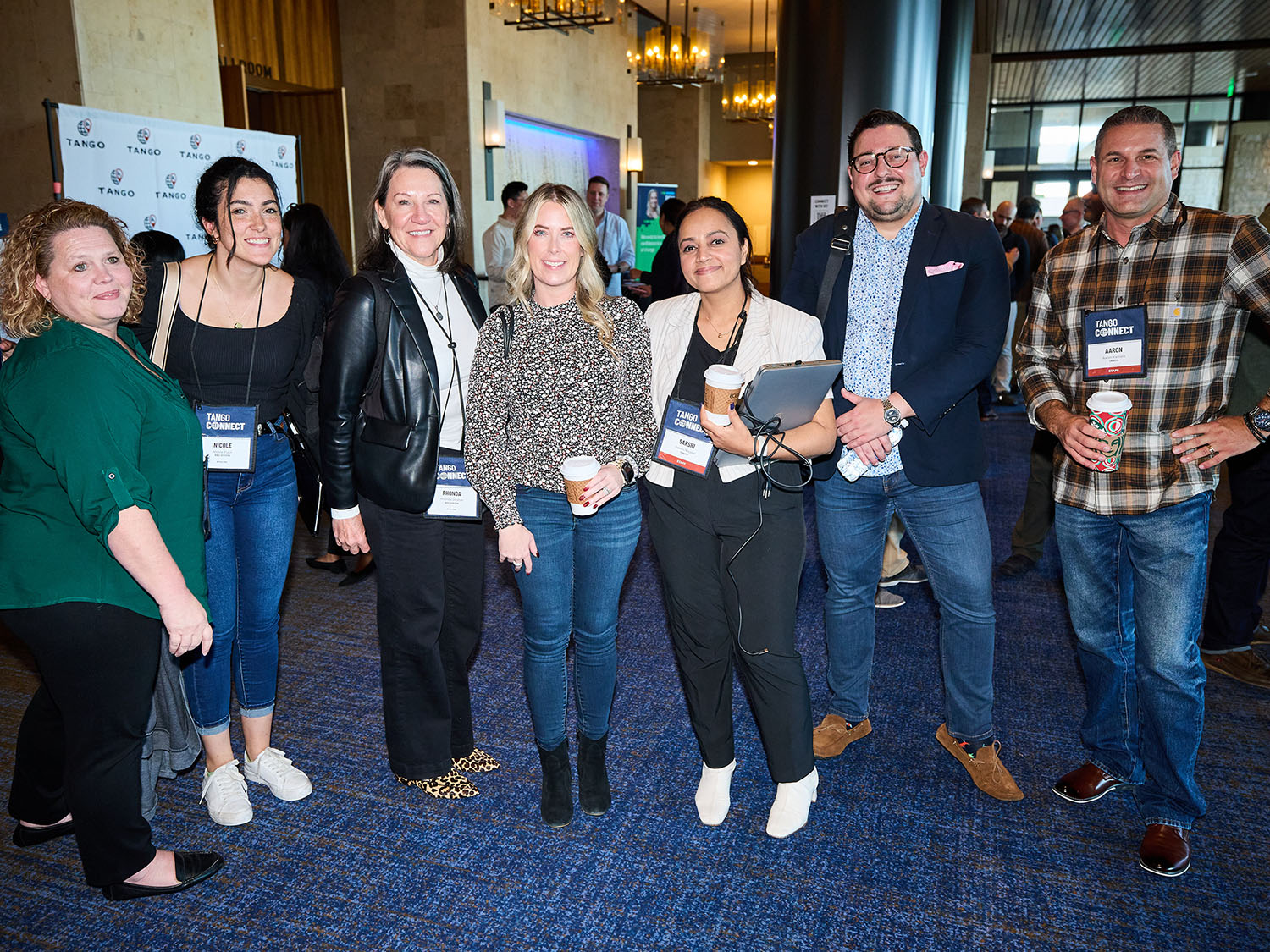 Group of people at a networking event.