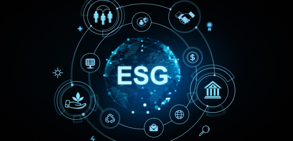 ESG concept with globe and icons
