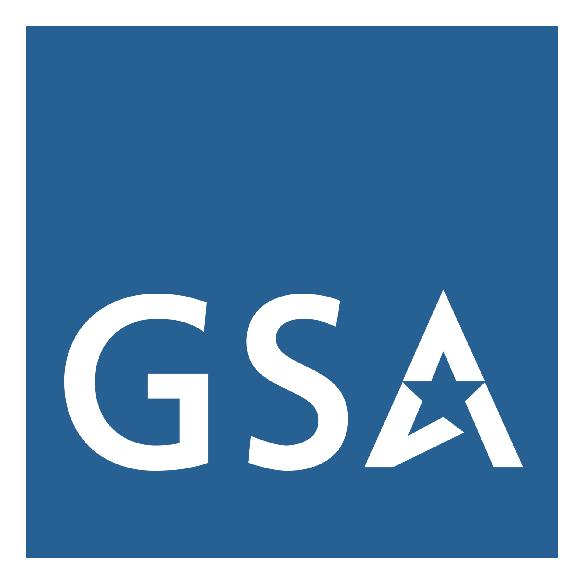 GSA logo with blue background