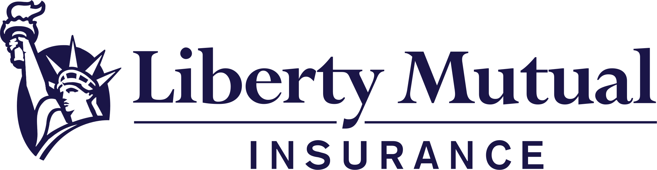 Liberty Mutual Insurance logo, Statue of Liberty icon.