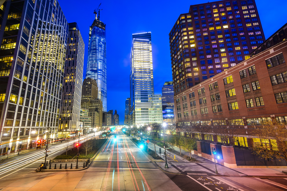 new york city cityscape in lower manhattan. 1