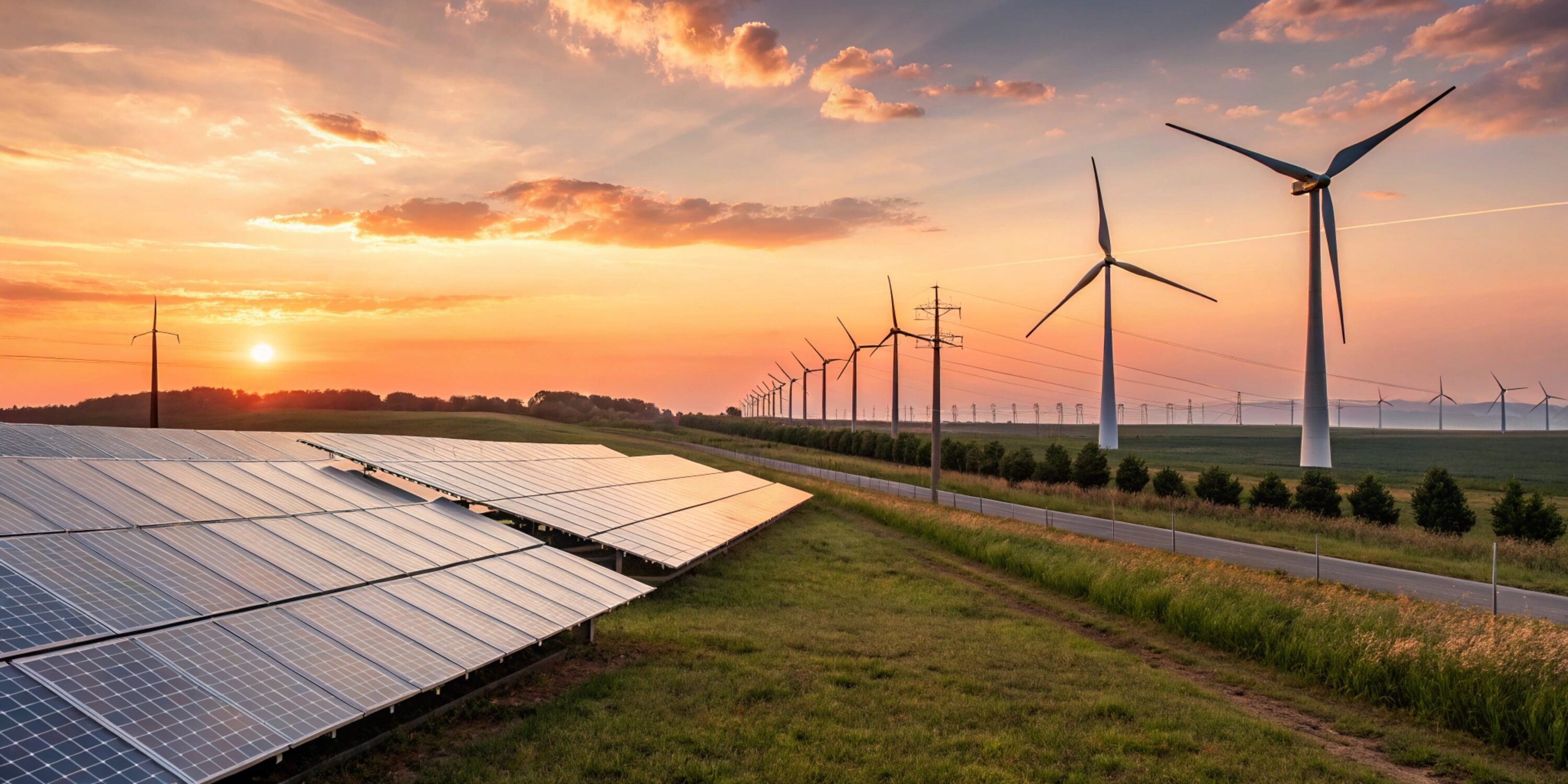 expansive,solar,panel,farm,and,wind,turbines,generate,clean,energy