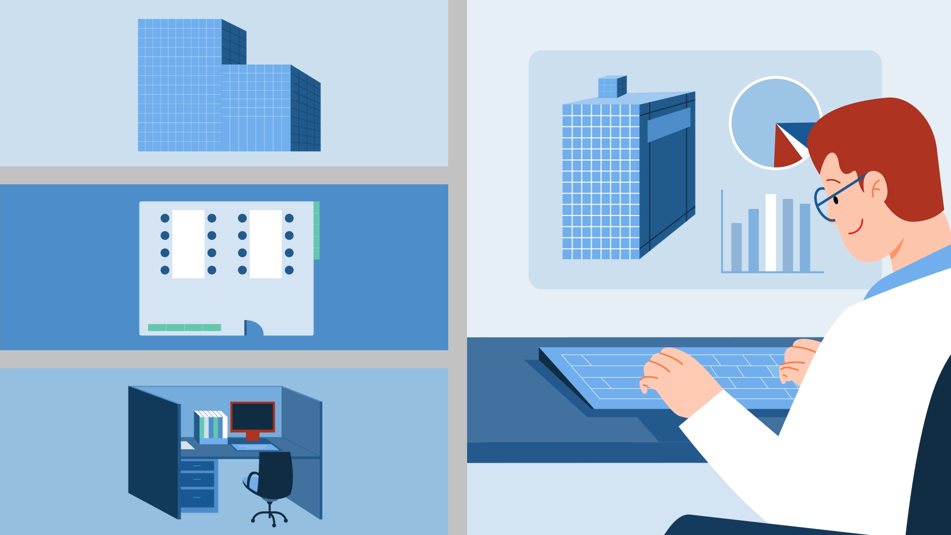 Person working with architecture design software