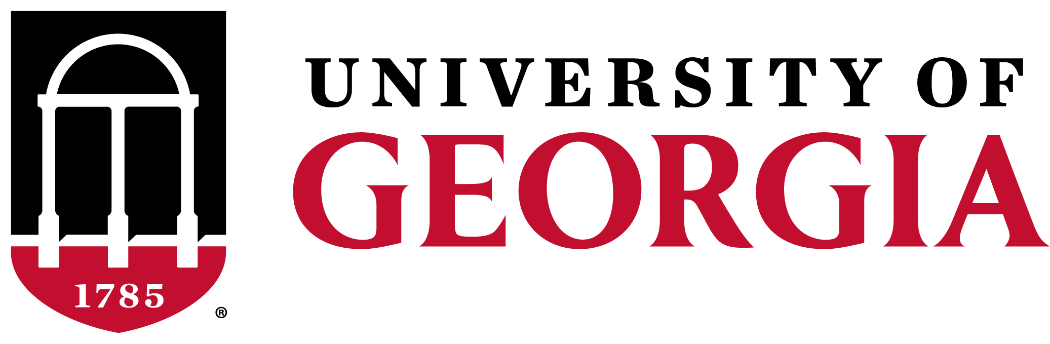 University of Georgia logo with arch and founding year.